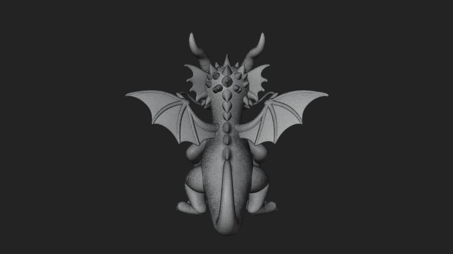 Winged Dragon Statue Design 31 3D Print Model 3D Model