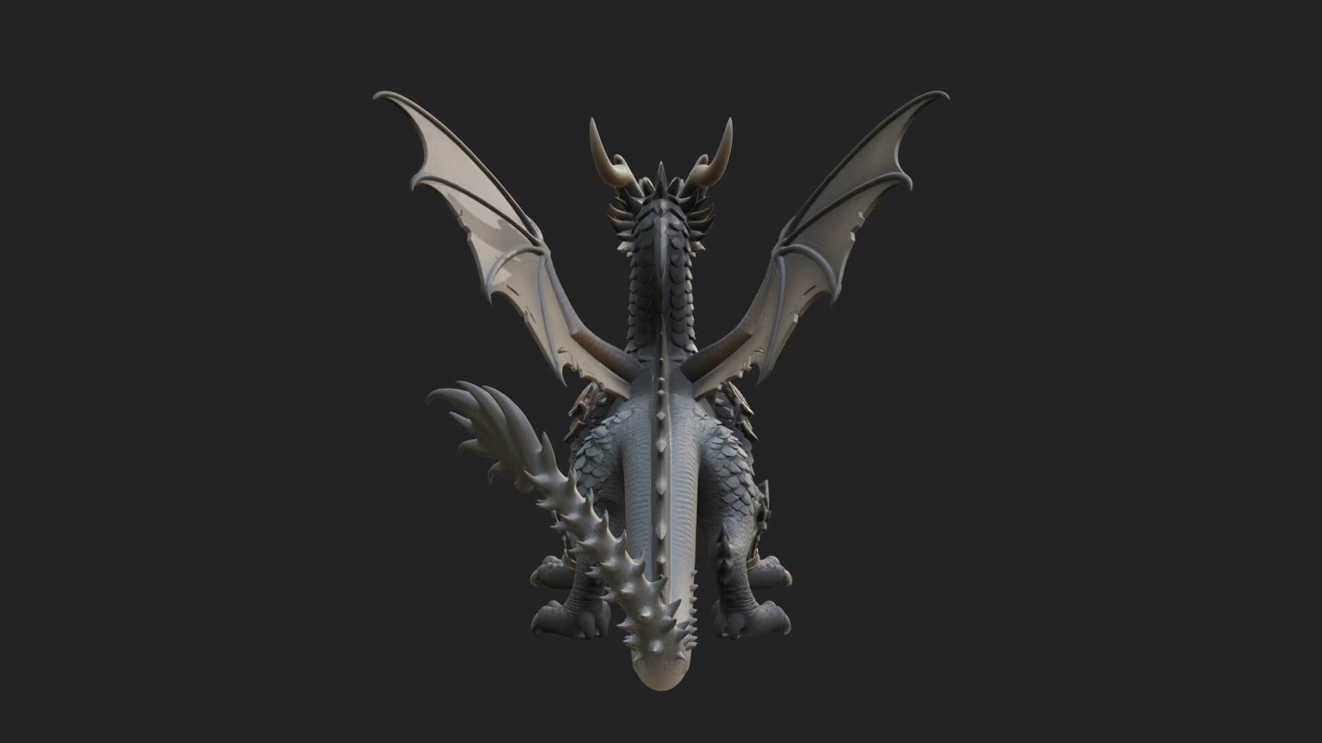 Winged Dragon Statue Design 33 3D Print Model 3D Model