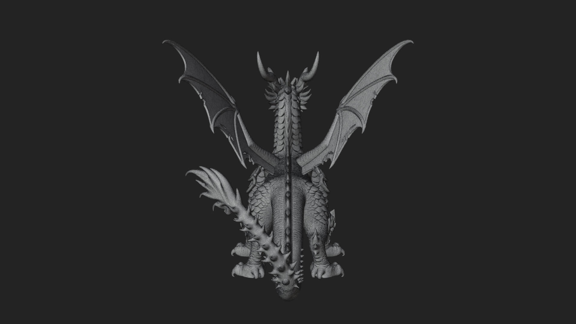 Winged Dragon Statue Design 33 3D Print Model 3D Model