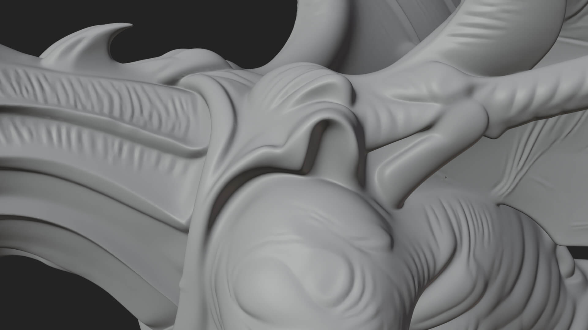 Winged Dragon Statue Design 34 3D Print Model 3D Model