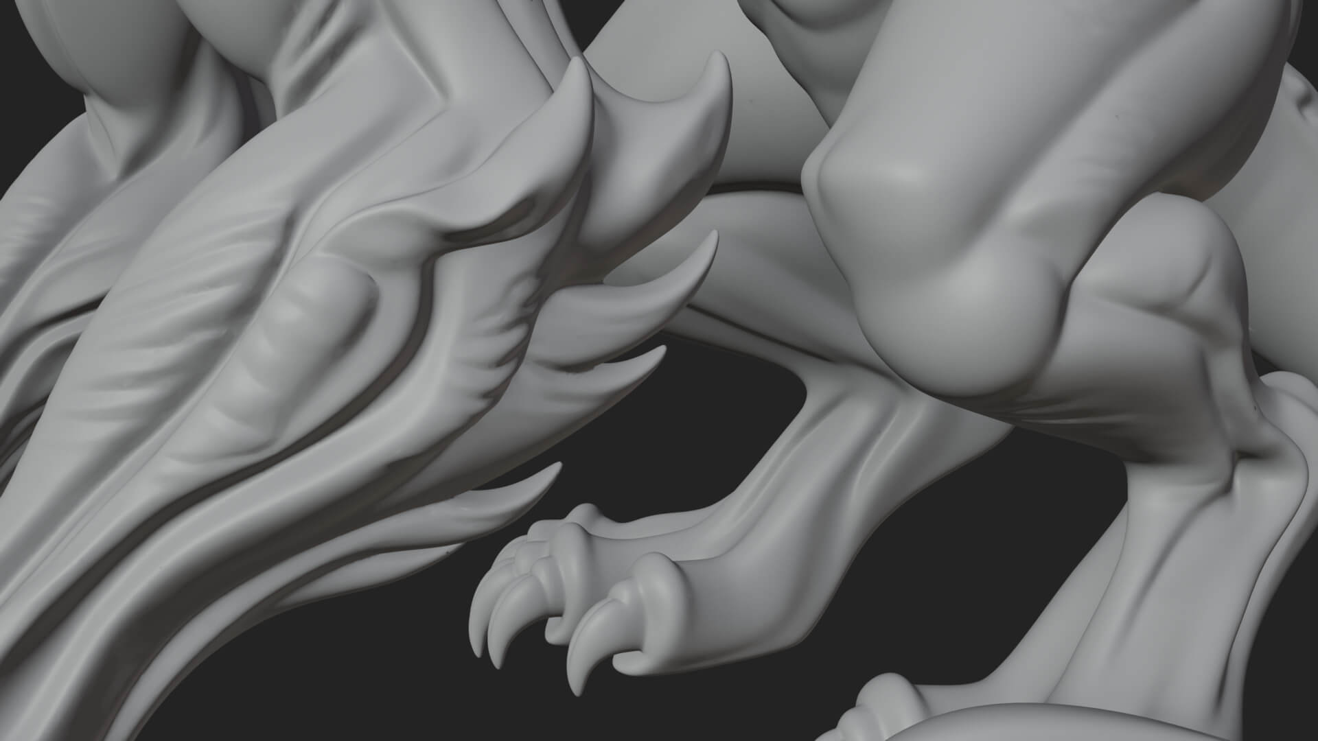 Winged Dragon Statue Design 34 3D Print Model 3D Model