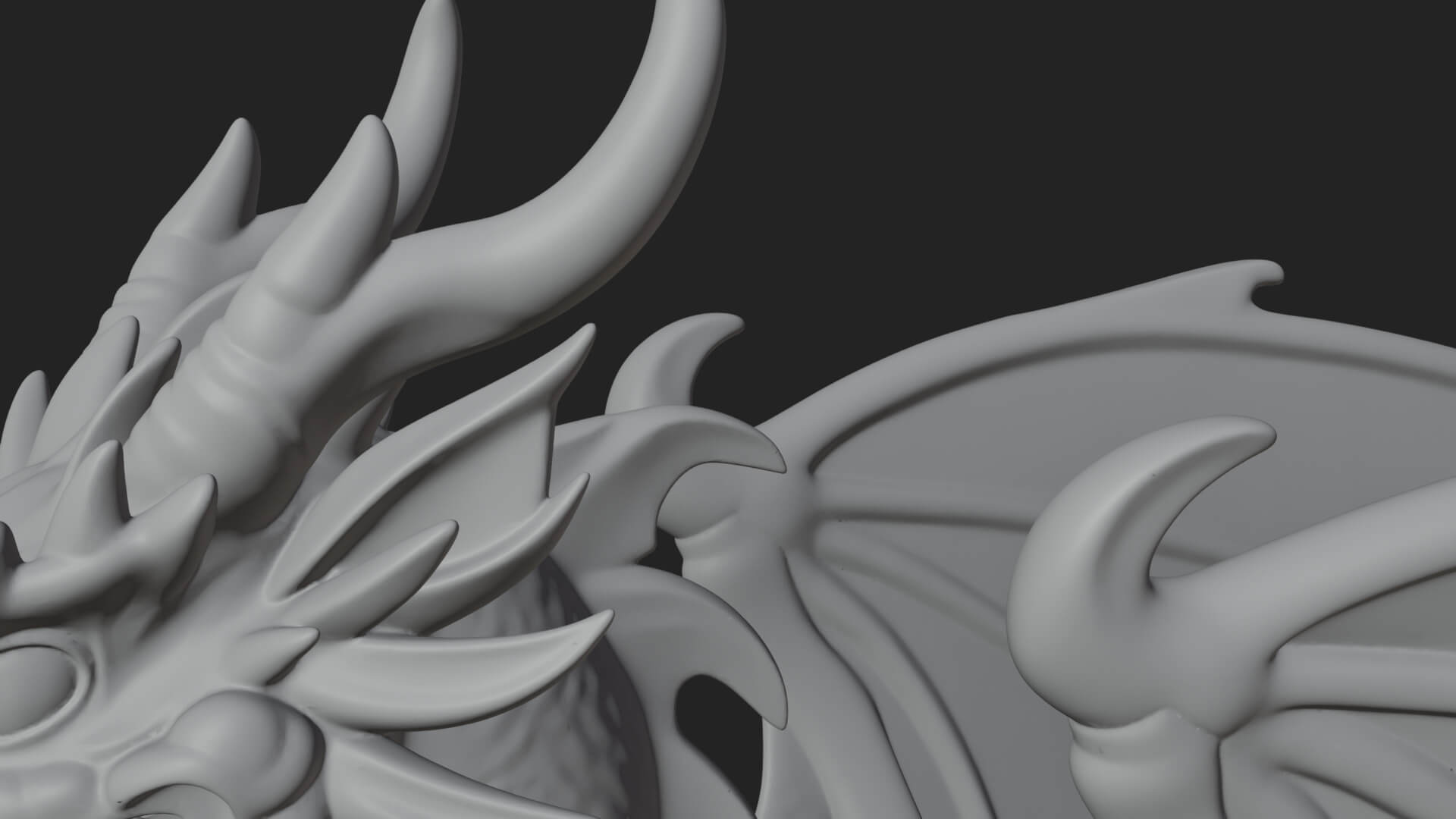 Winged Dragon Statue Design 35 3D Print Model 3D Model