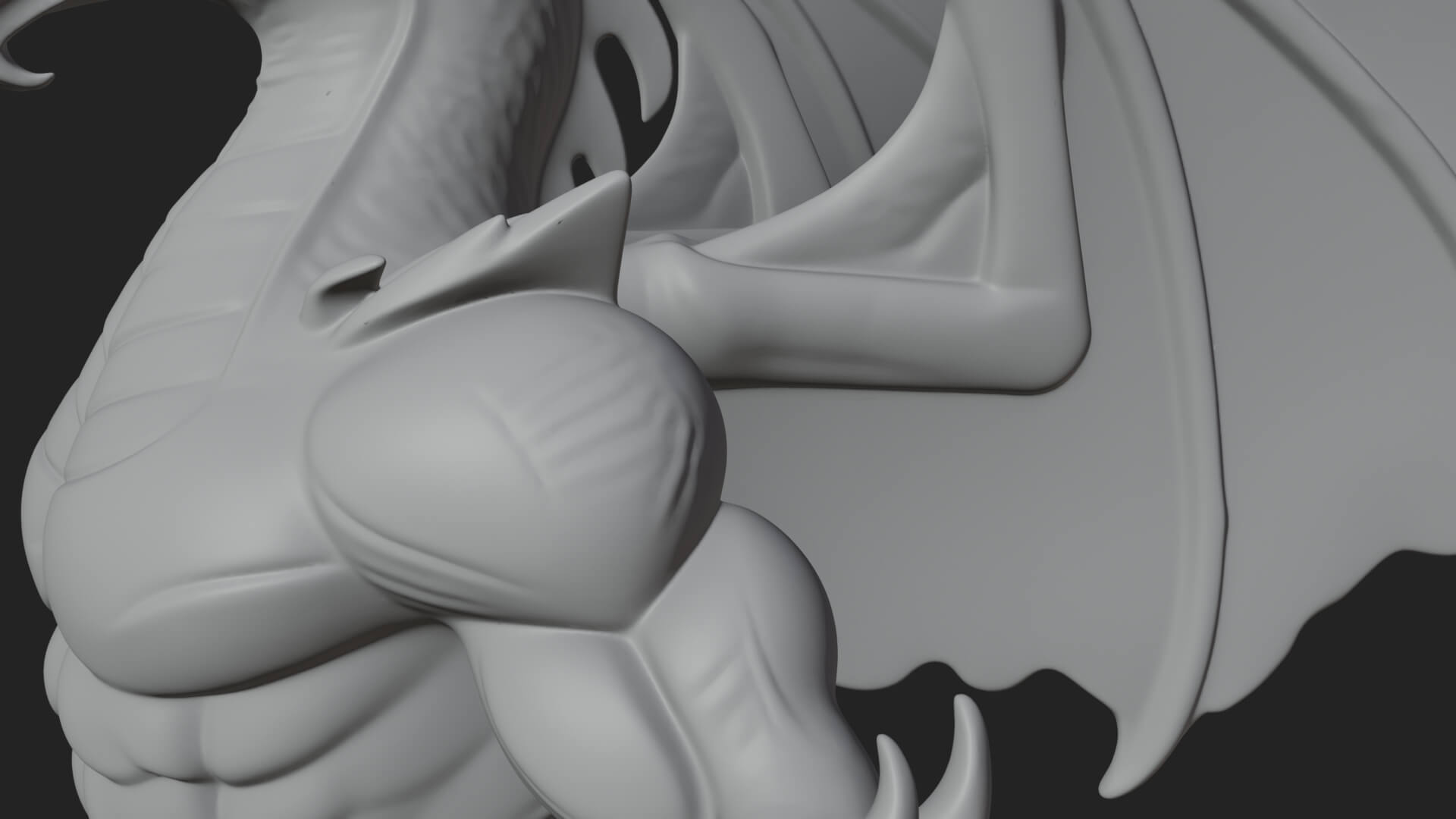Winged Dragon Statue Design 35 3D Print Model 3D Model