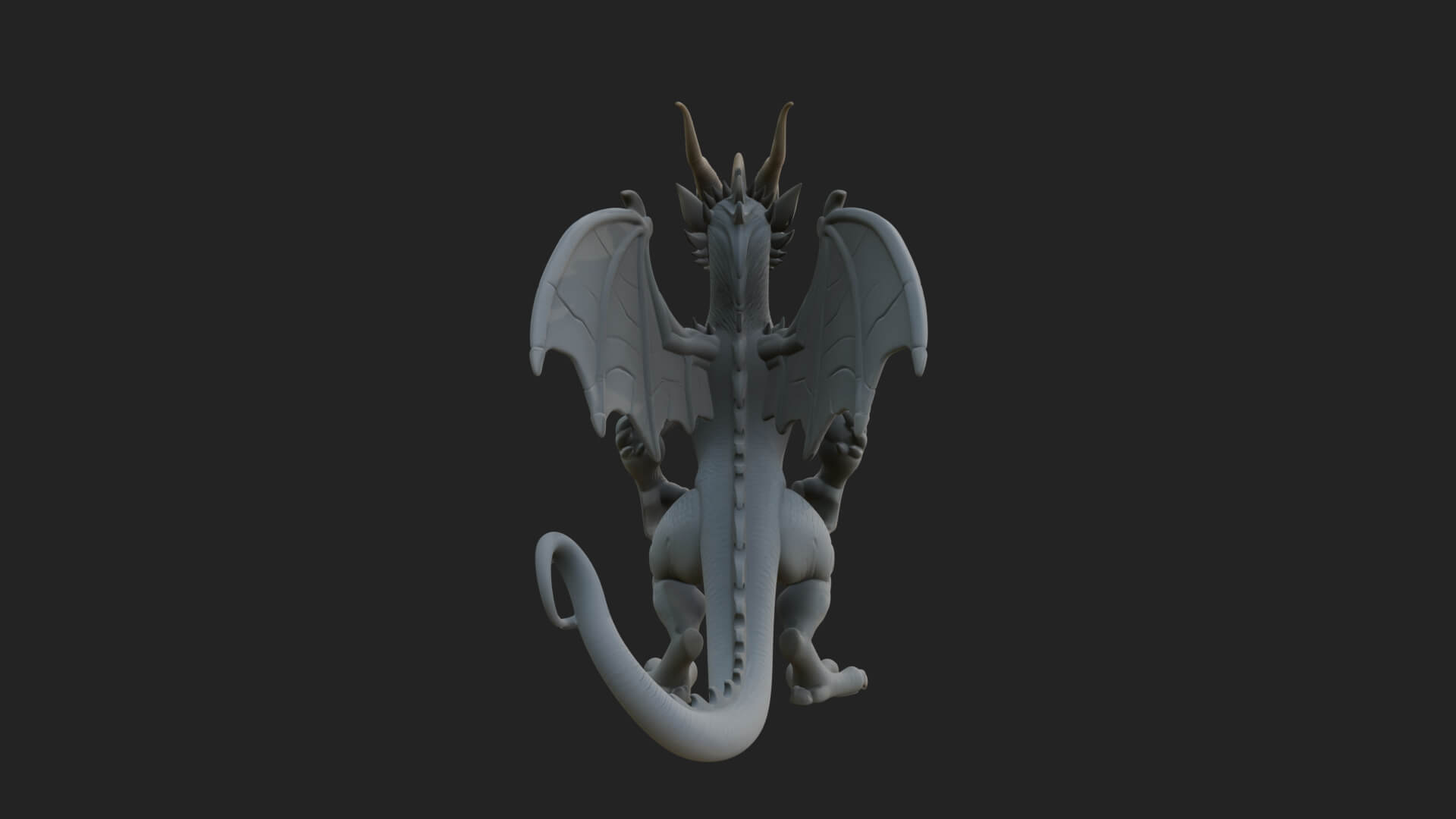 Winged Dragon Statue Design 36 3D Print Model 3D Model
