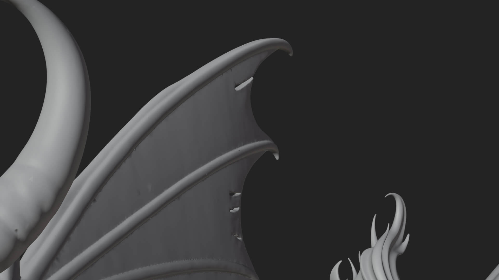 Winged Dragon Statue Design 40 3D Print Model 3D Model