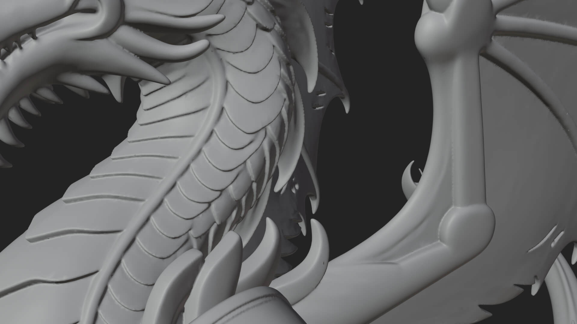 Winged Dragon Statue Design 40 3D Print Model 3D Model