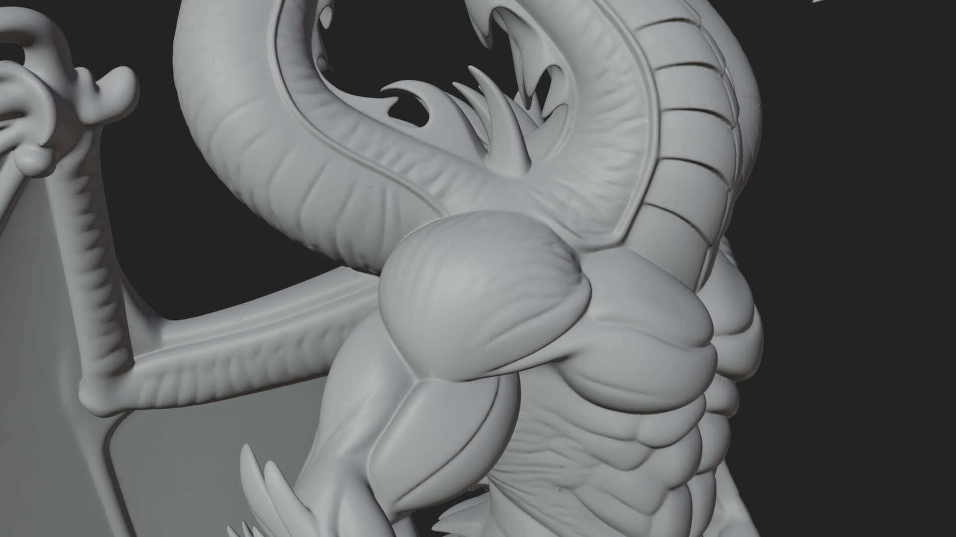 Winged Dragon Statue Design 42 3D Print Model 3D Model