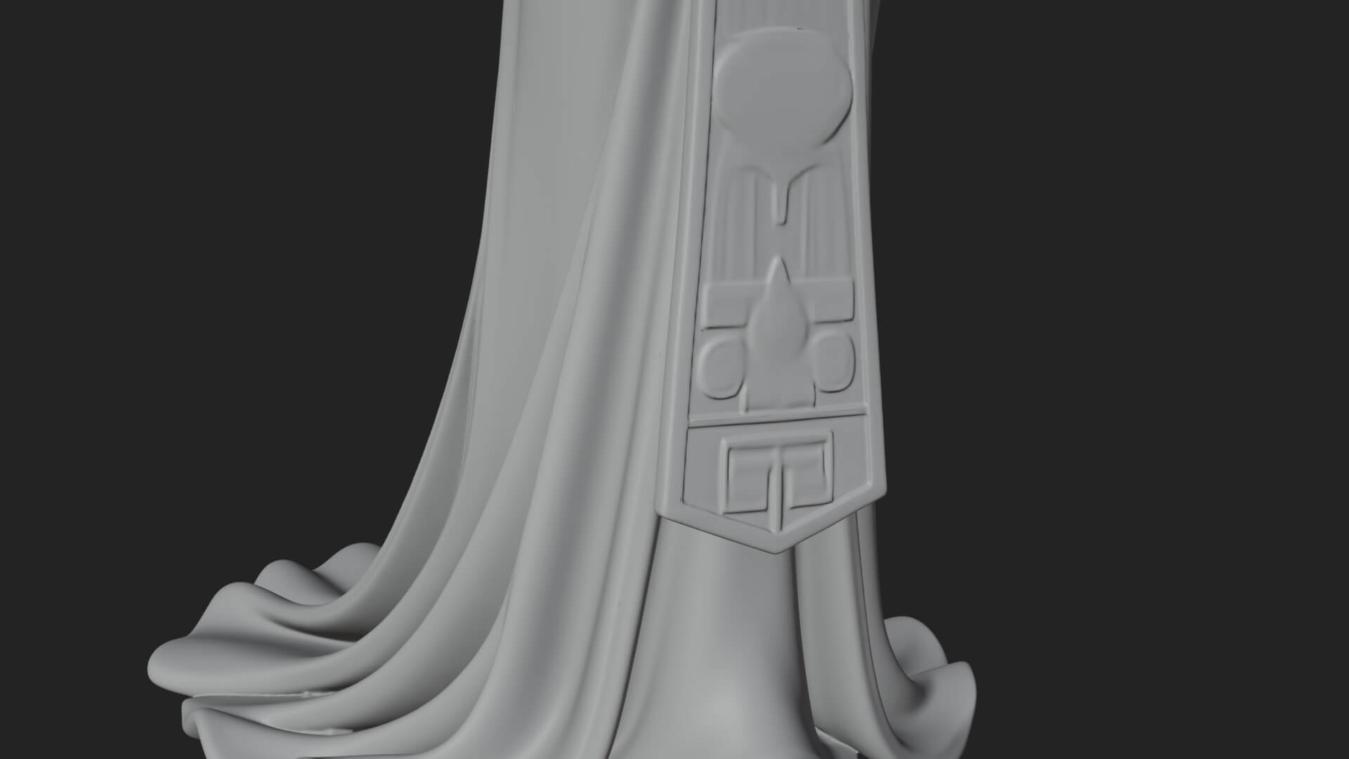 Winged Egyptian Goddess Statue Design 3 3D Print Model 3D Model