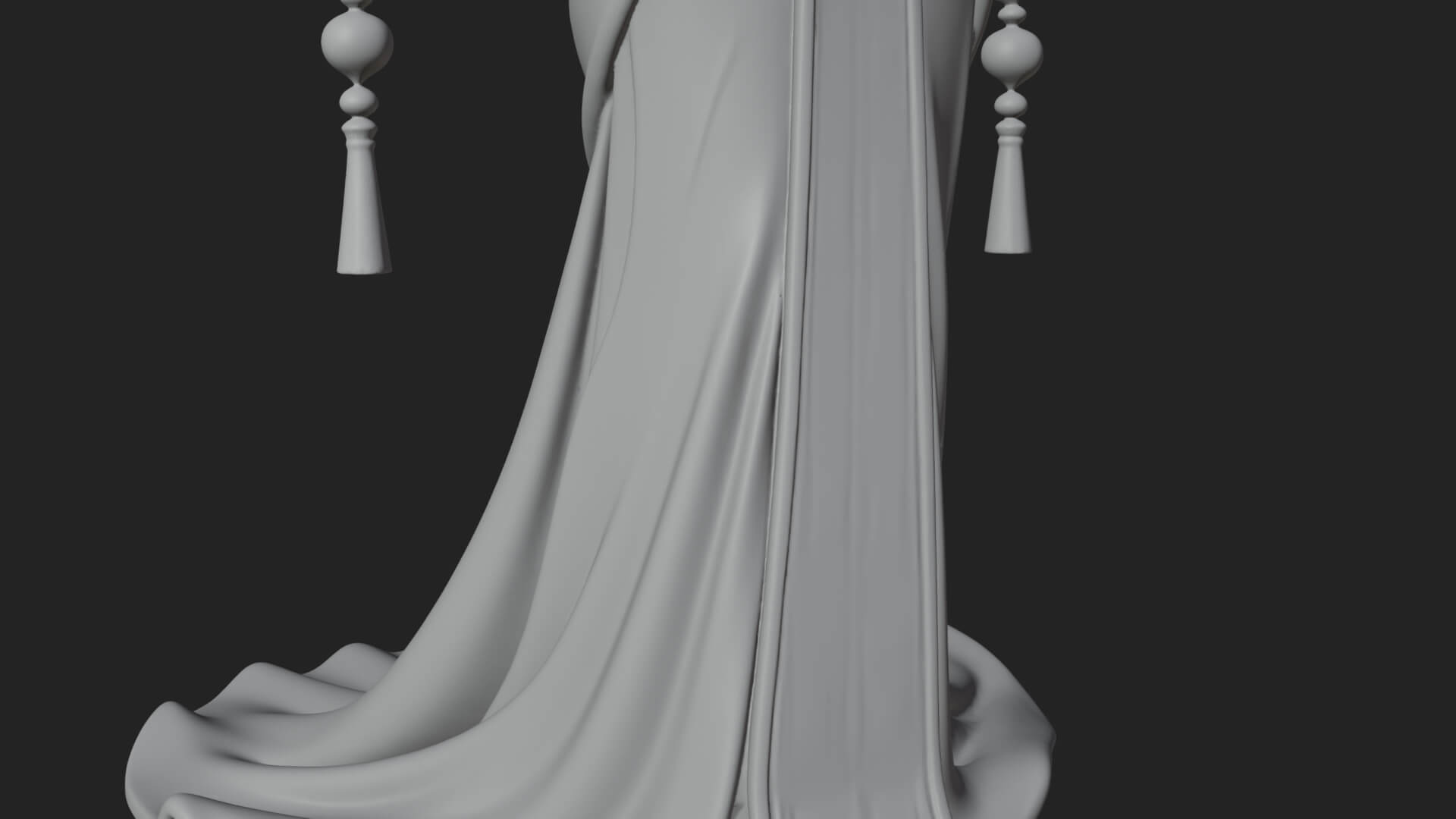 Winged Egyptian Goddess Statue Design 5 3d Print Model 3D Model