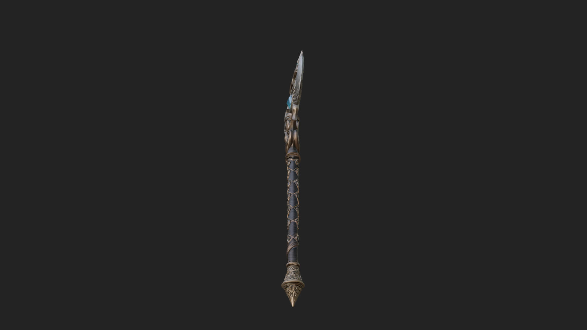 Winged Gem Staff Model Design 2 3D Print Model 3D Model