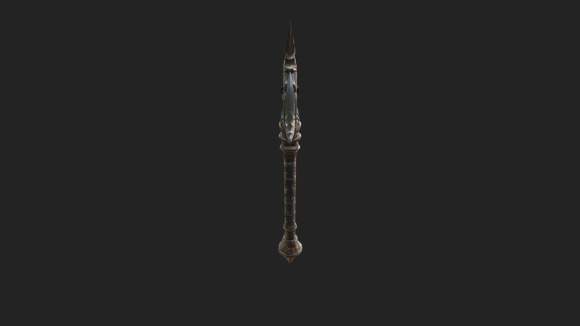 Winged Gem Staff Model Design 3 3D Print Model 3D Model