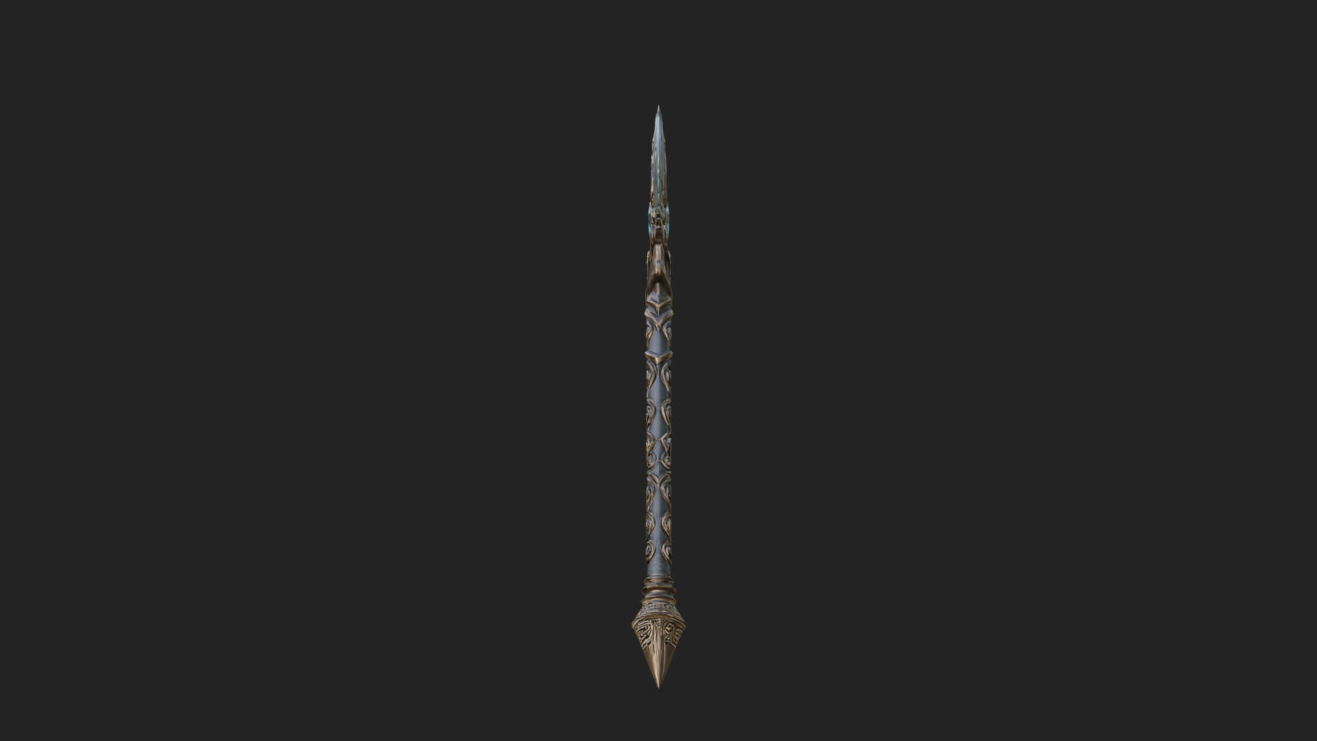 Winged Gem Staff Model Design 4 3D Print Model 3D Model