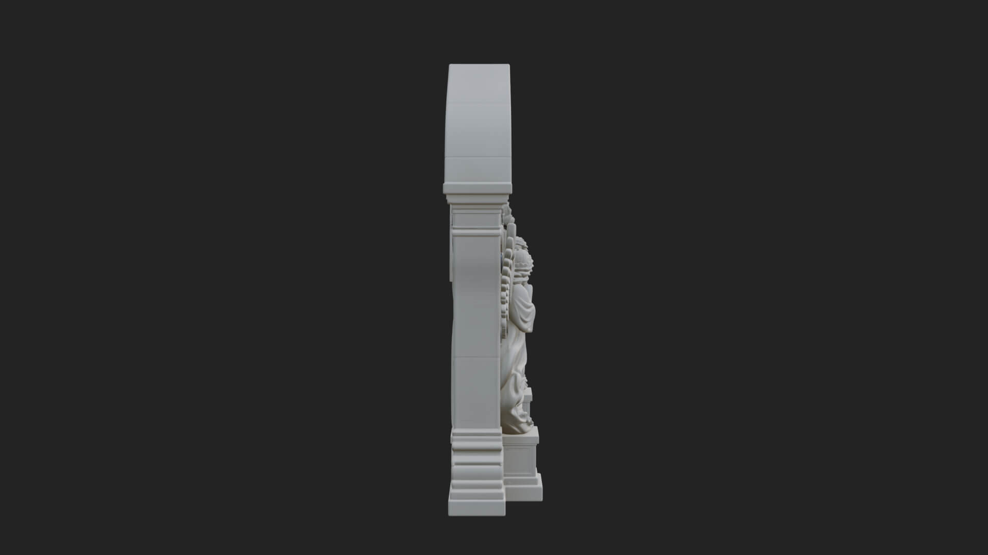 Winged Gothic Arch Design 2 3D Print Model 3D Model