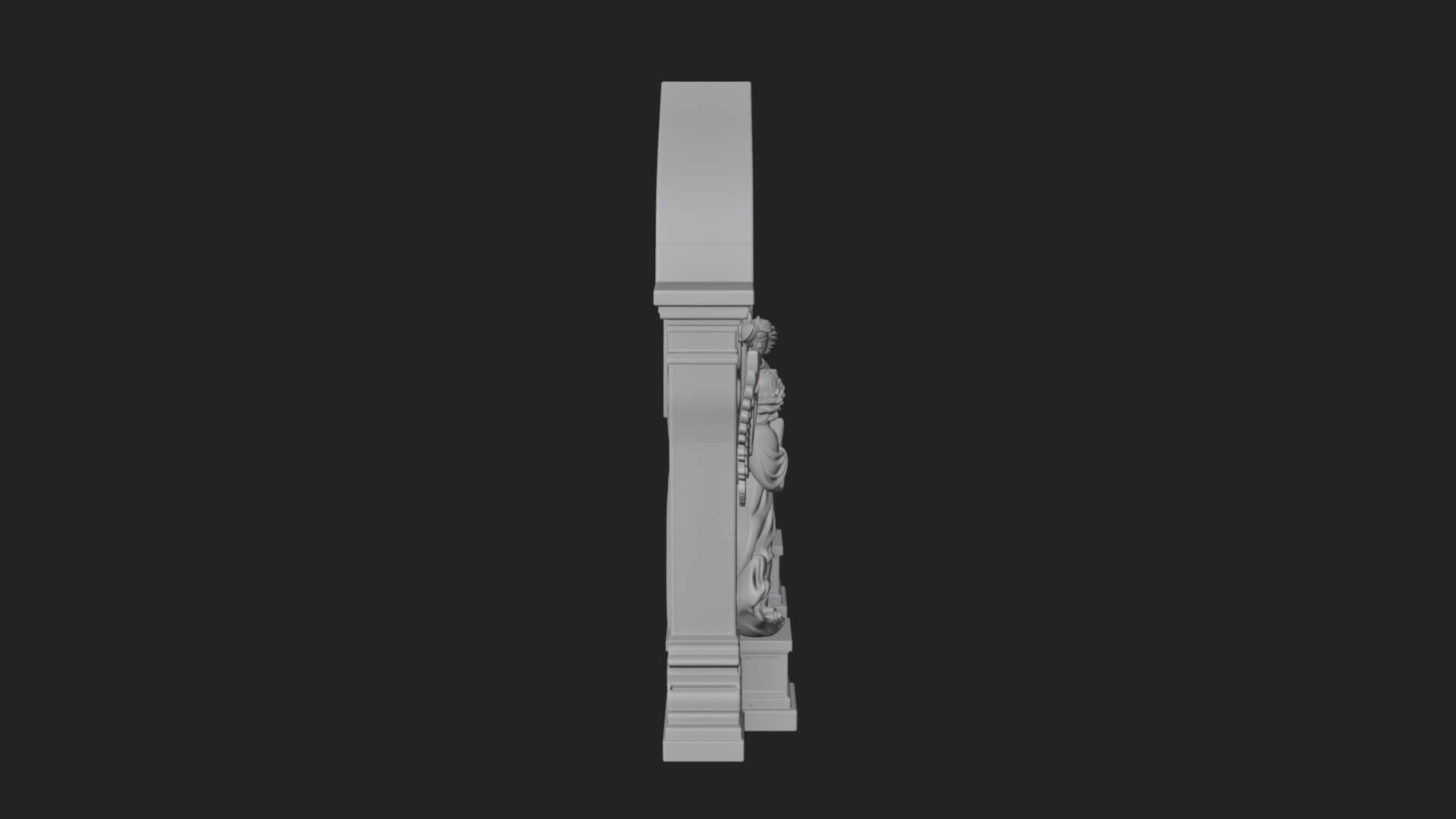 Winged Gothic Arch Design 2 3D Print Model 3D Model