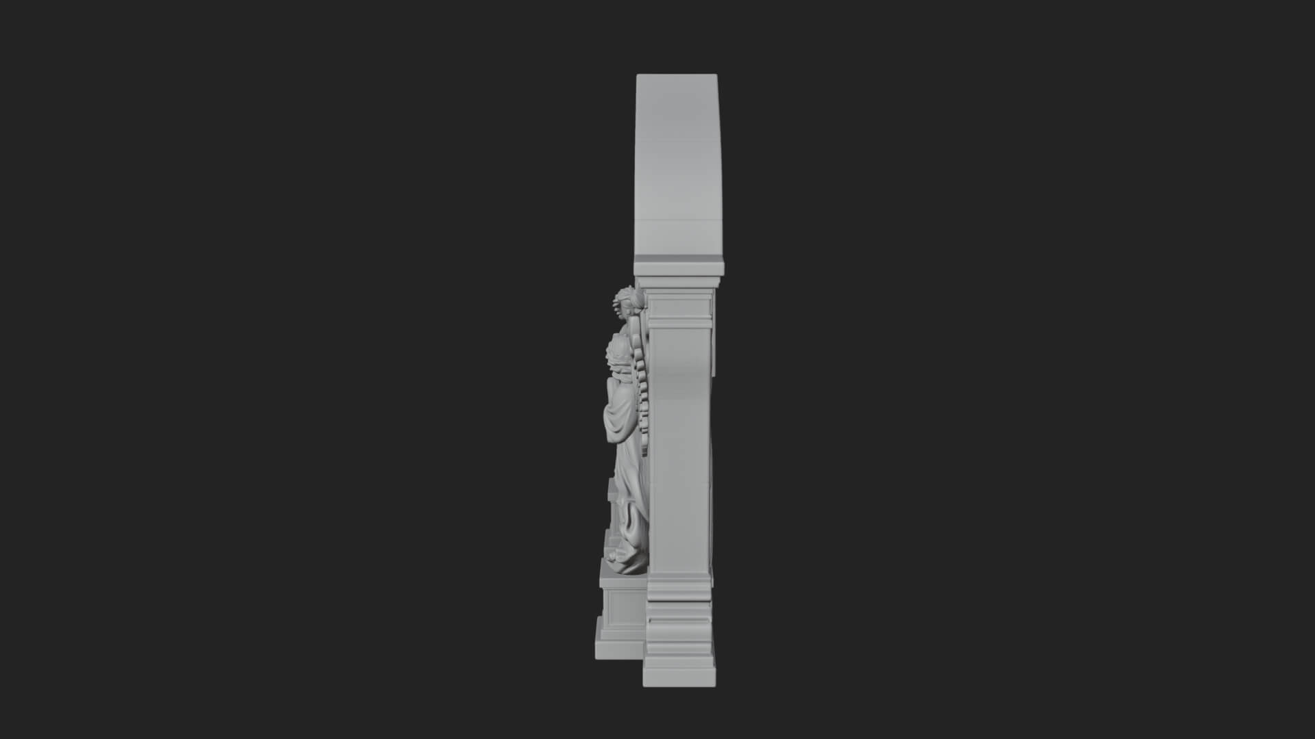 Winged Gothic Arch Design 2 3D Print Model 3D Model