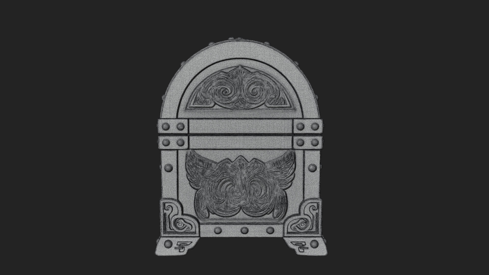 Winged Halo Treasure Chest Model Design 1 3D Print Model 3D Model