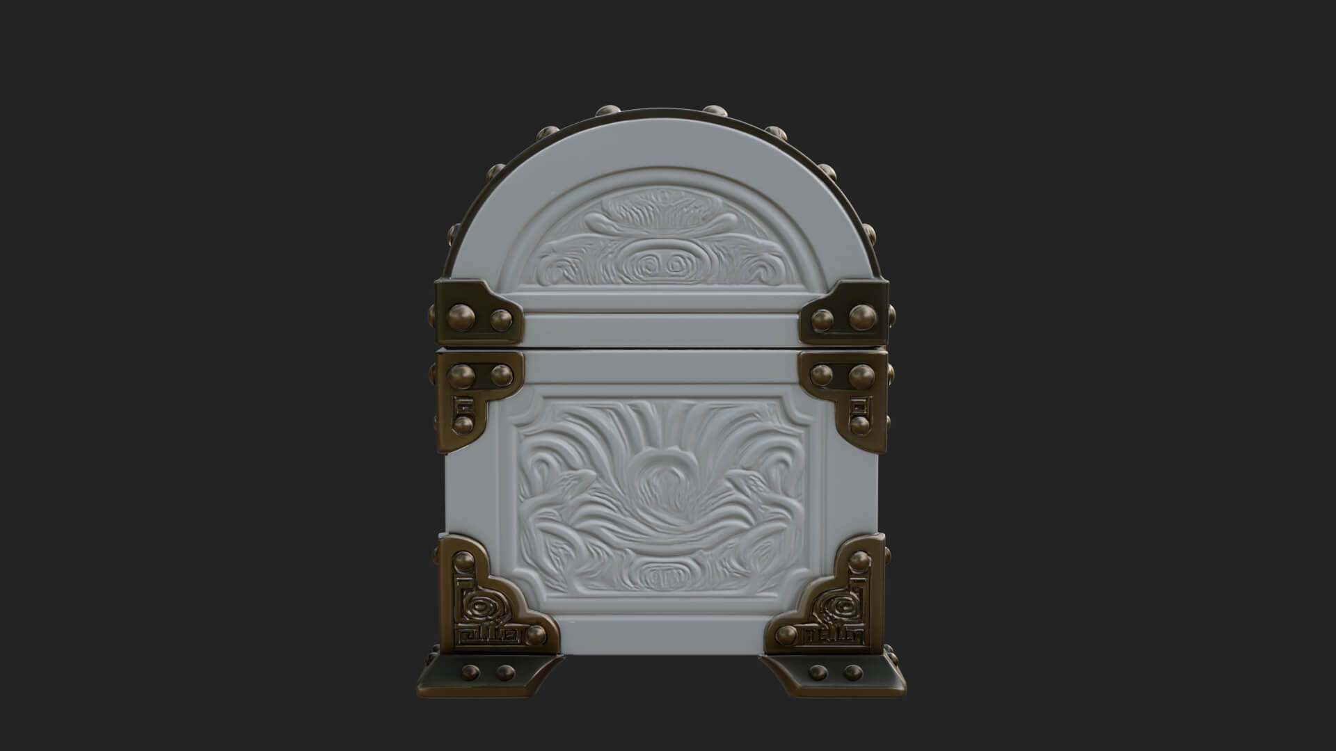 Winged Halo Treasure Chest Model Design 3 3D Print Model 3D Model