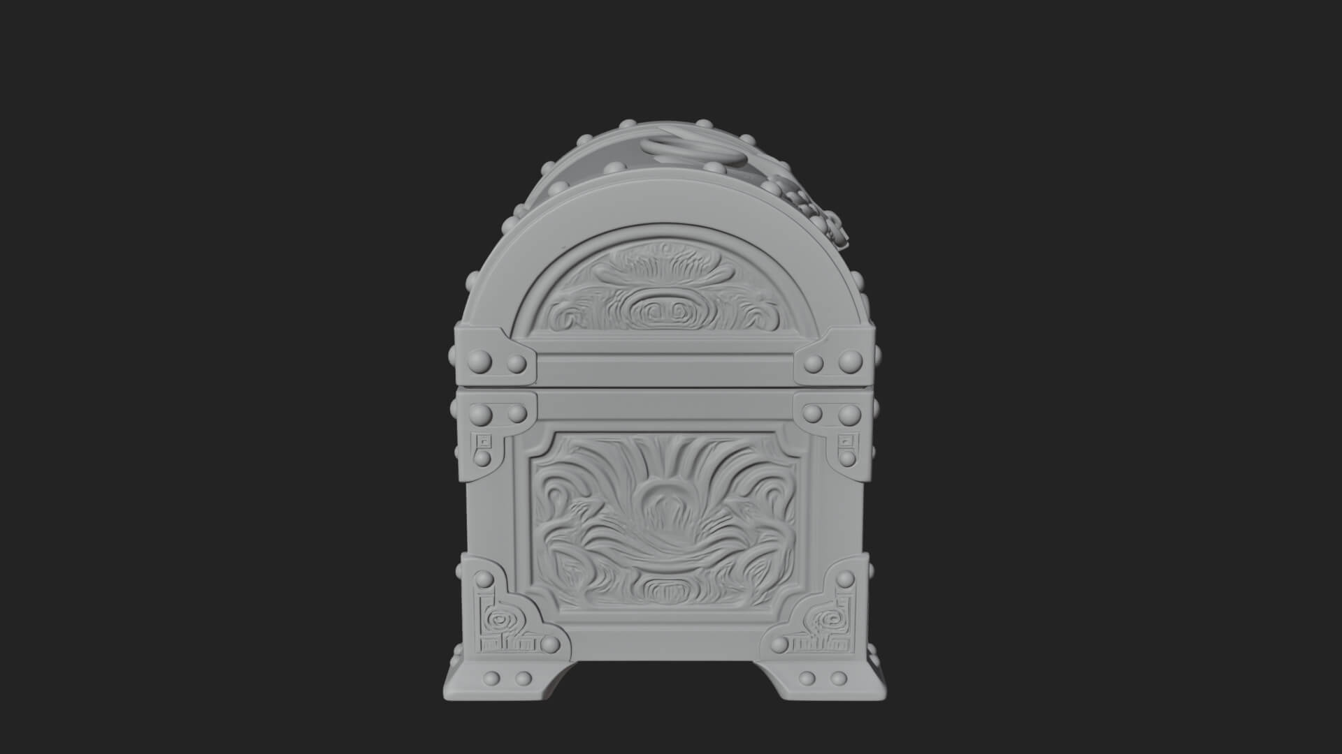 Winged Halo Treasure Chest Model Design 3 3D Print Model 3D Model
