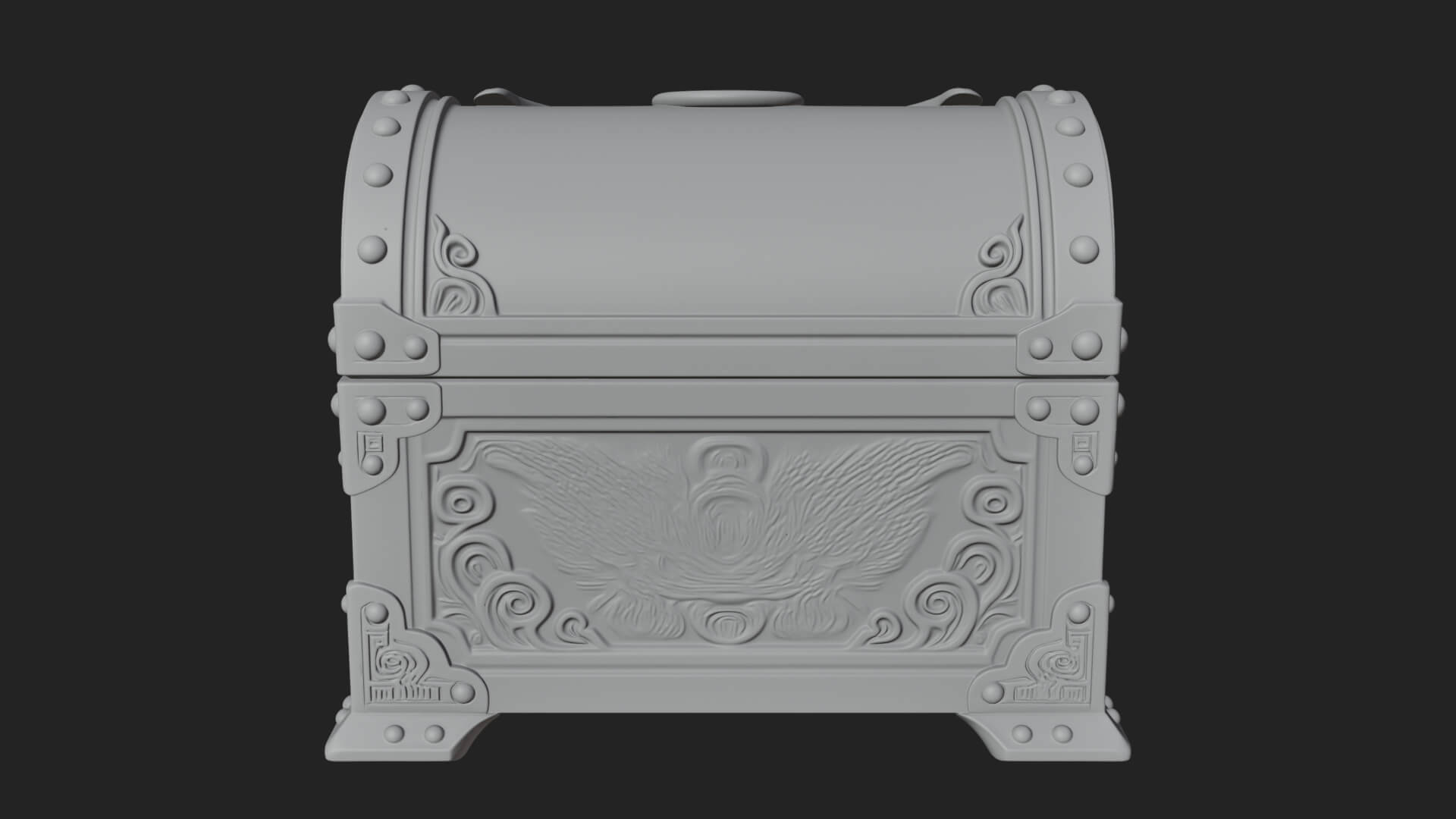Winged Halo Treasure Chest Model Design 3 3D Print Model 3D Model