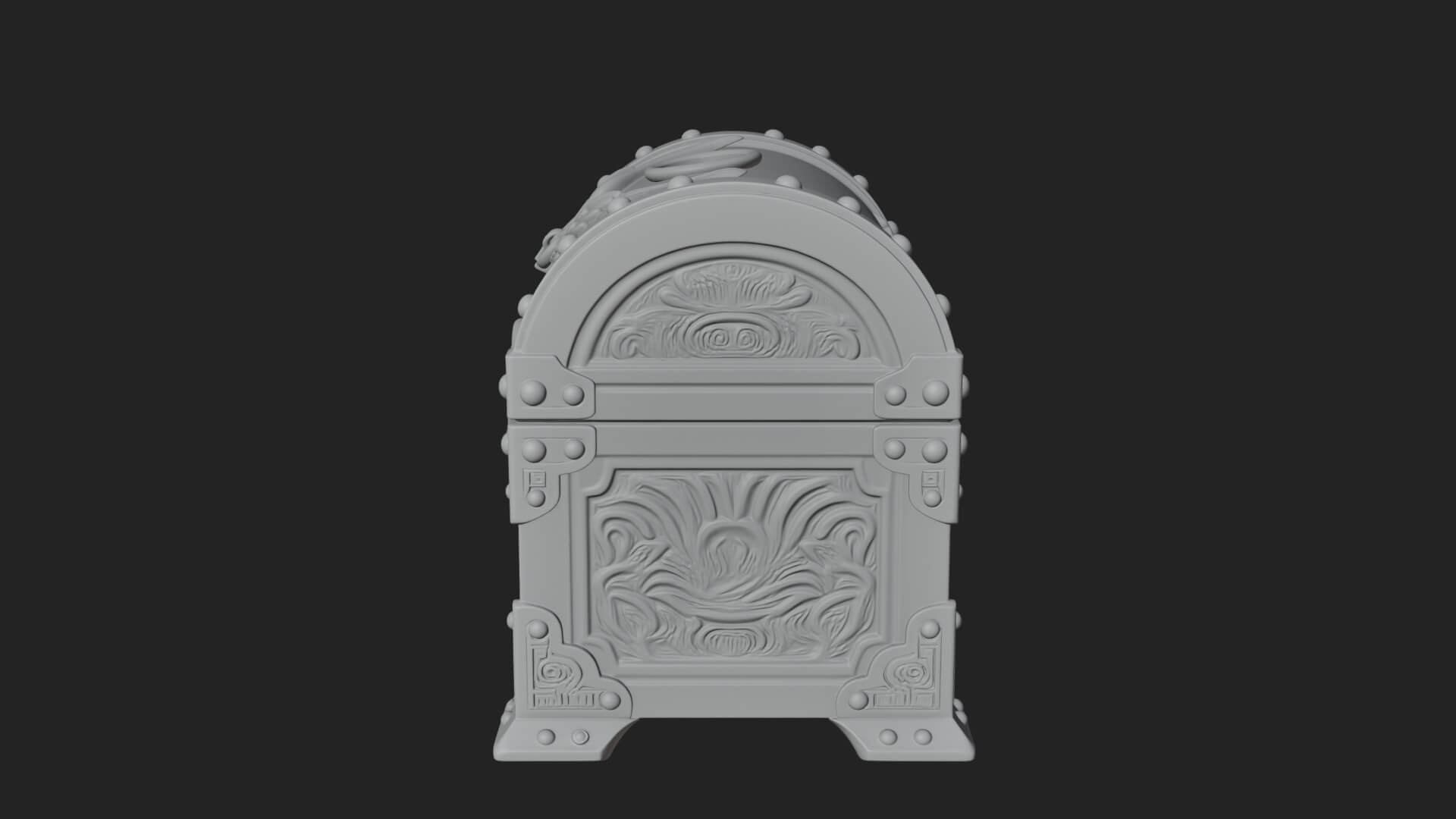 Winged Halo Treasure Chest Model Design 3 3D Print Model 3D Model