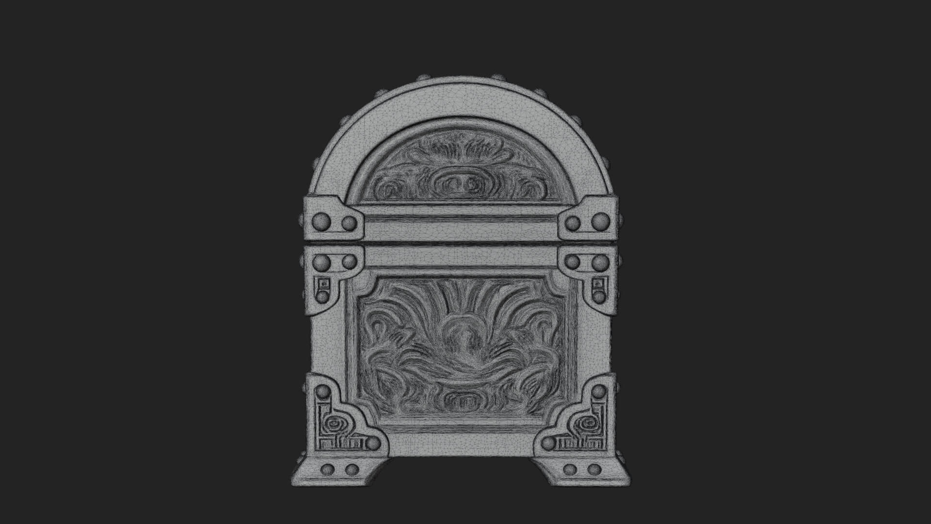Winged Halo Treasure Chest Model Design 3 3D Print Model 3D Model