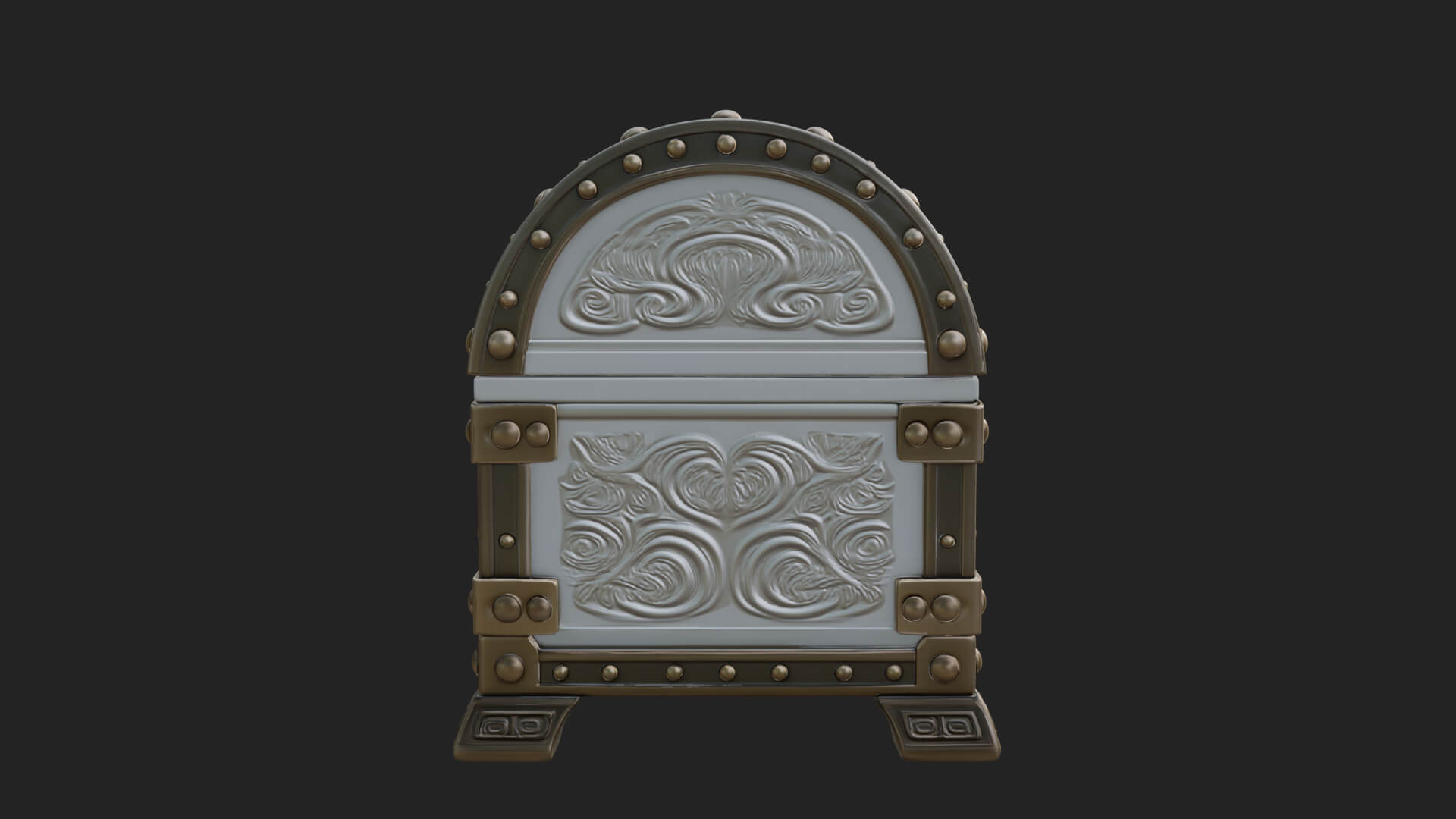 Winged Halo Treasure Chest Model Design 4 3D Print Model 3D Model