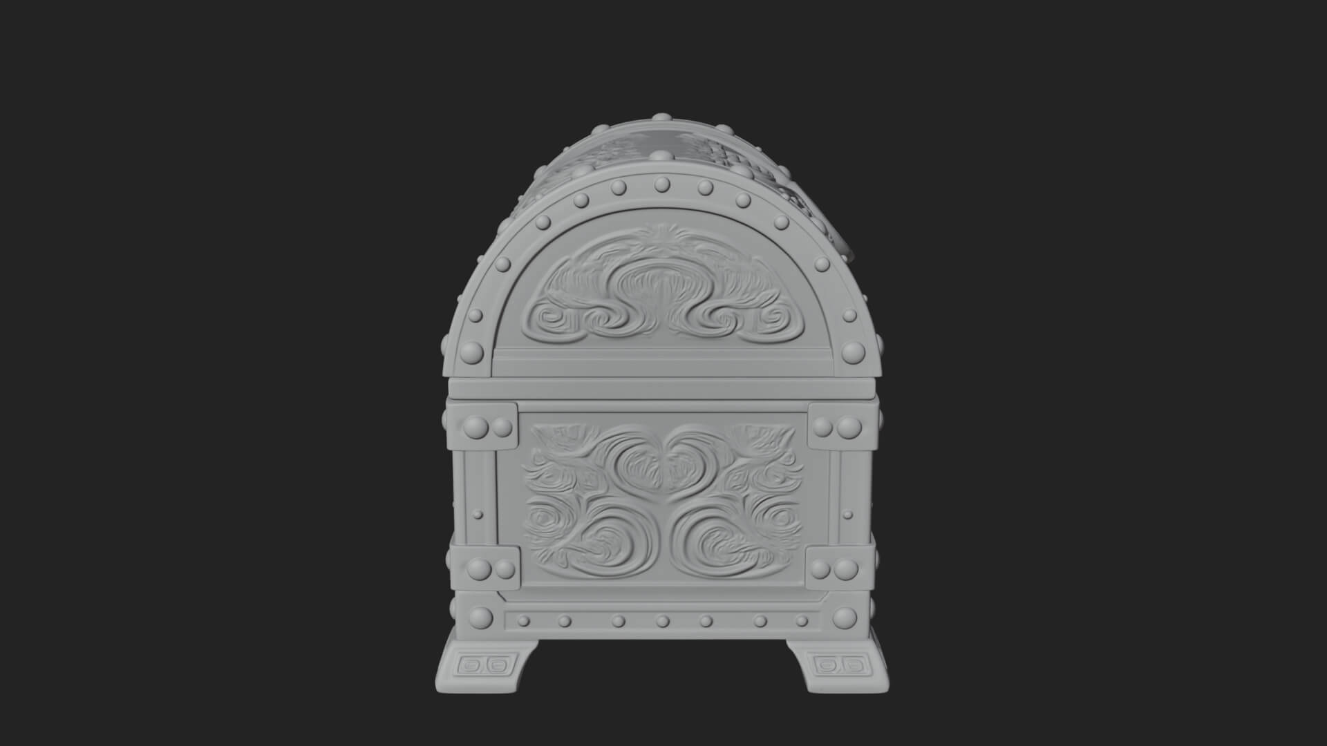 Winged Halo Treasure Chest Model Design 4 3D Print Model 3D Model