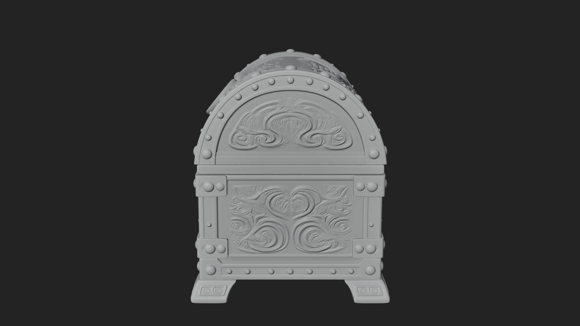 Winged Halo Treasure Chest Model Design 4 3D Print Model 3D Model