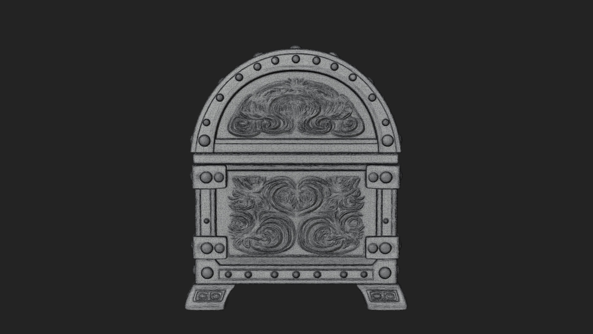 Winged Halo Treasure Chest Model Design 4 3D Print Model 3D Model