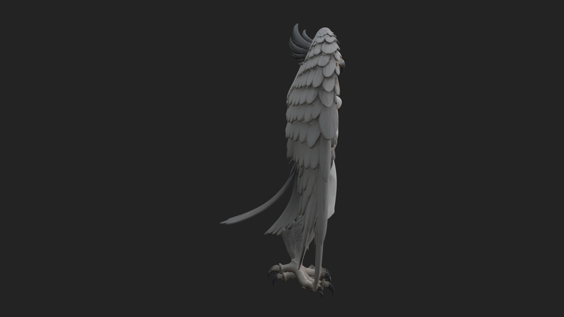 Winged Harpy Woman Statue Design 1 3D Print Model 3D Model