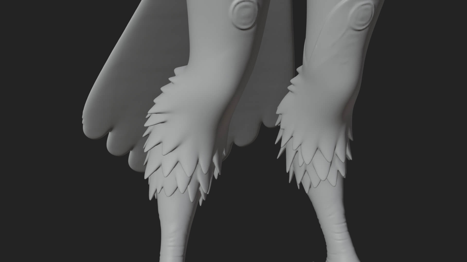 Winged Harpy Woman Statue Design 2 3D Print Model 3D Model