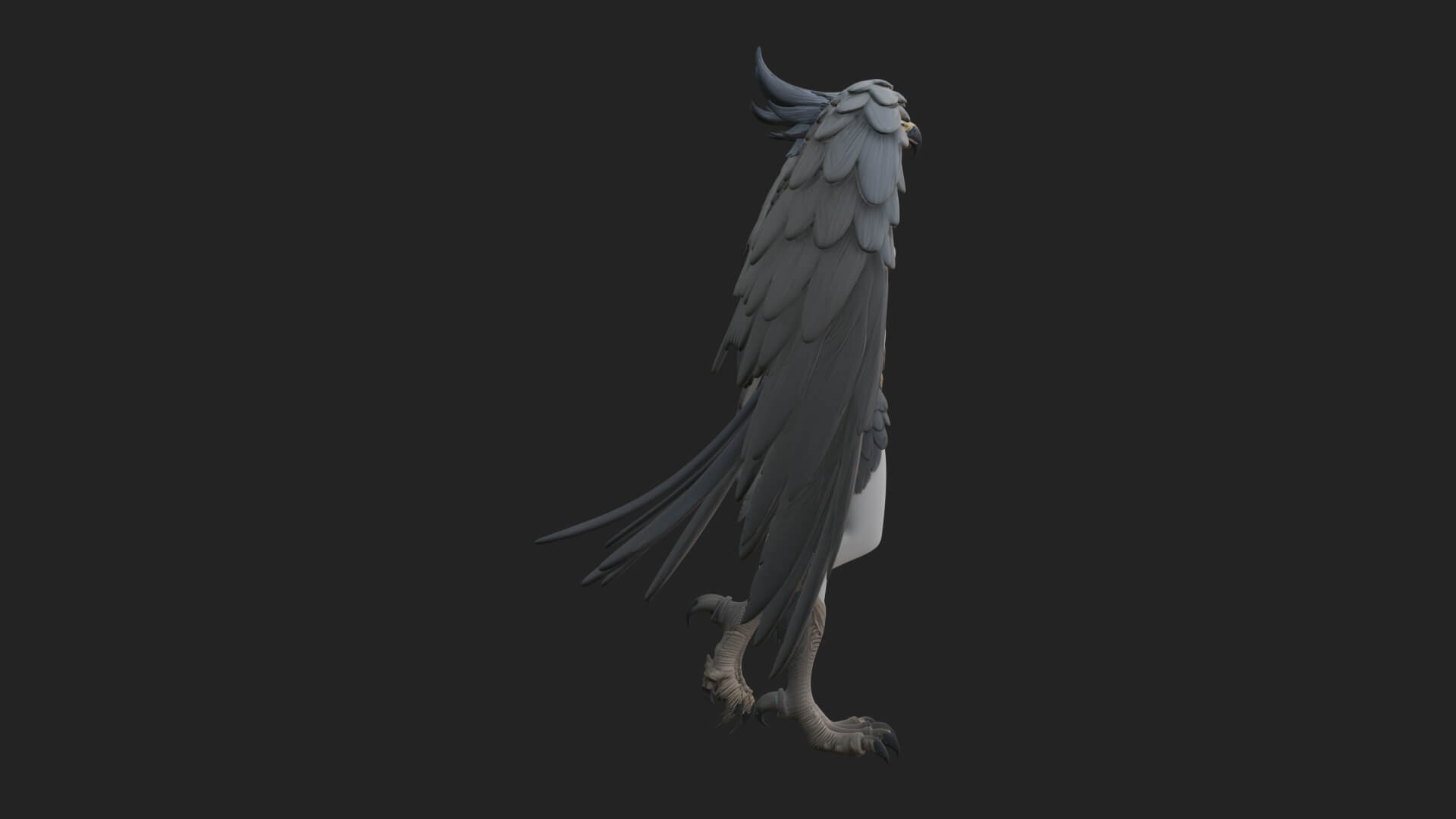 Winged Harpy Woman Statue Design 3 3D Print Model 3D Model