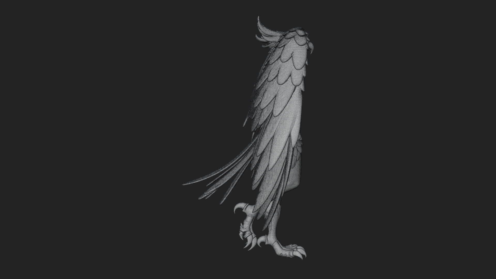 Winged Harpy Woman Statue Design 3 3D Print Model 3D Model