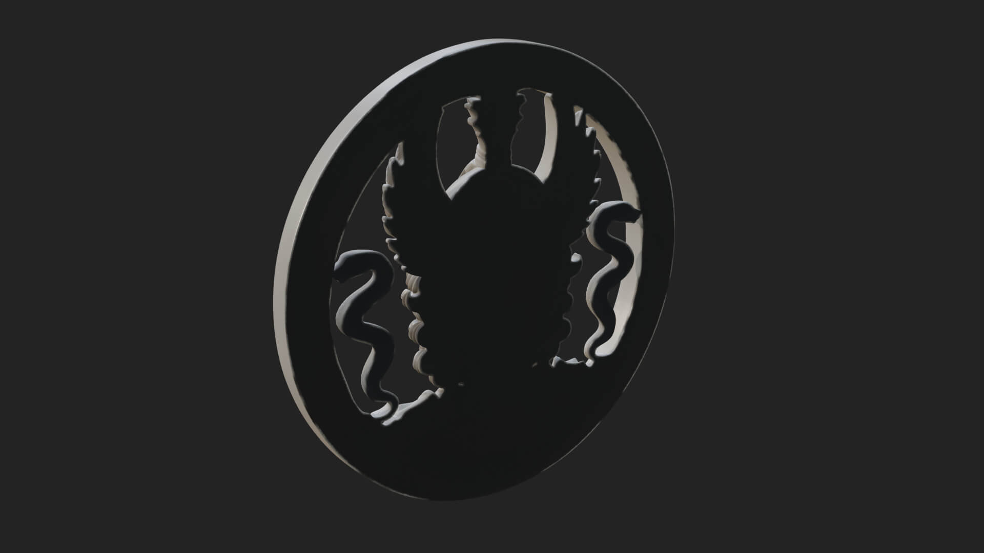 Winged Helm Goddess Oval Plaque Design 4 3D Print Model 3D Model