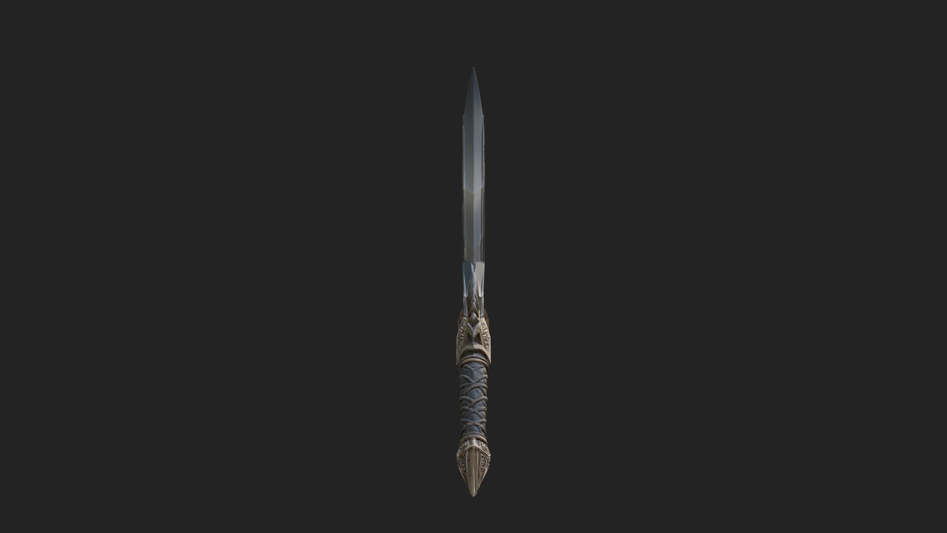 Winged Hilt Longsword Model Design 1 3D Print Model 3D Model