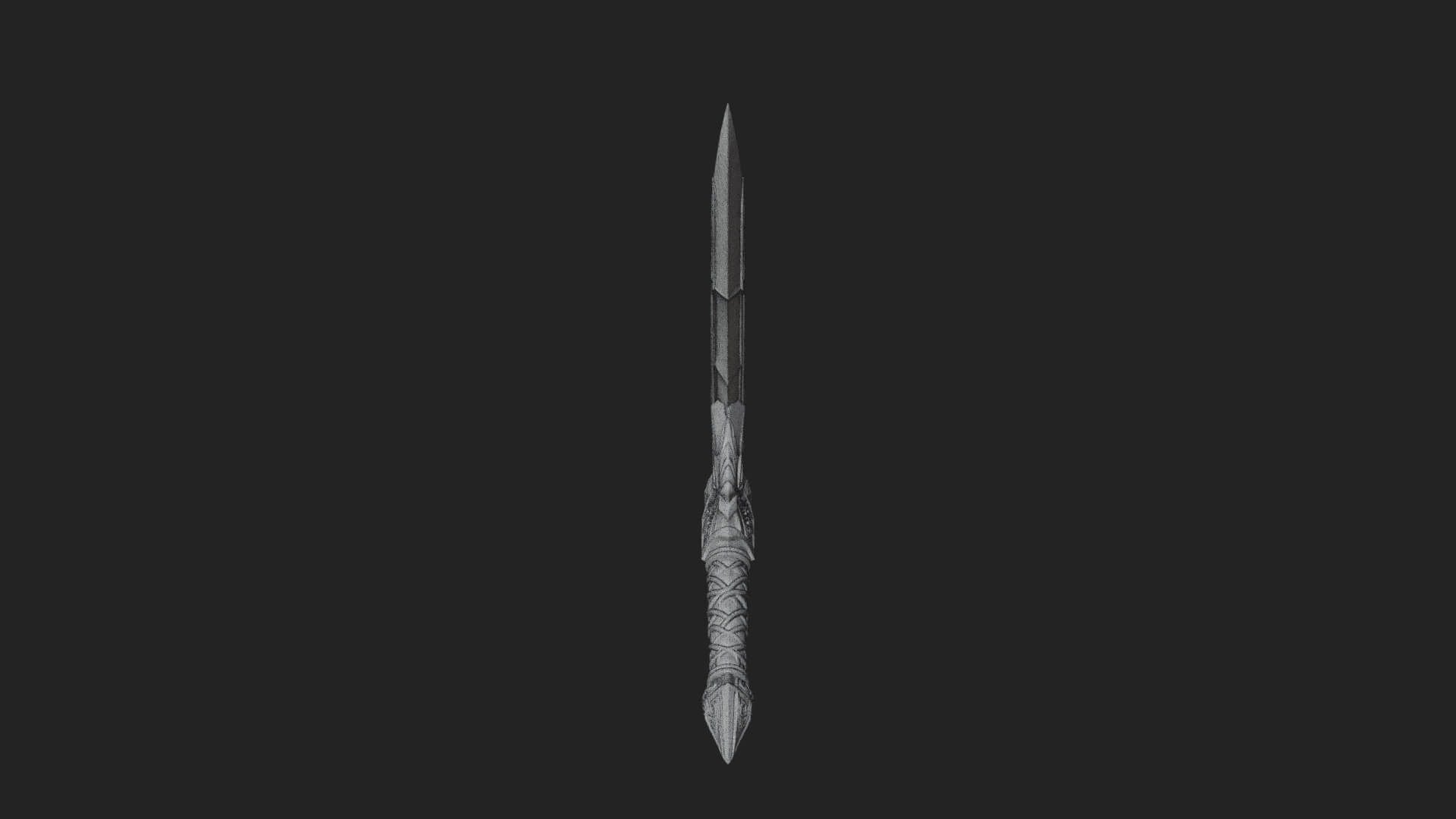 Winged Hilt Longsword Model Design 1 3D Print Model 3D Model