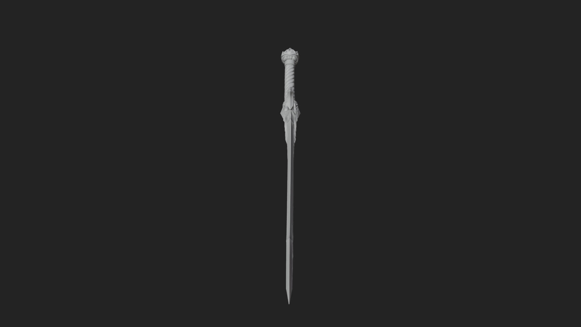 Winged Hilt Longsword Model Design 10 3D Print Model 3D Model