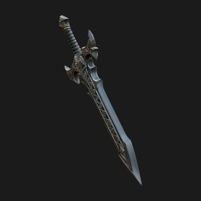 Winged Hilt Longsword Model Design 11 3D Print Model