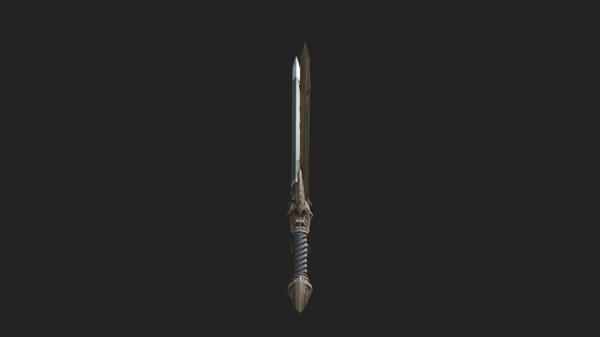 Winged Hilt Longsword Model Design 12 3D Print Model 3D Model