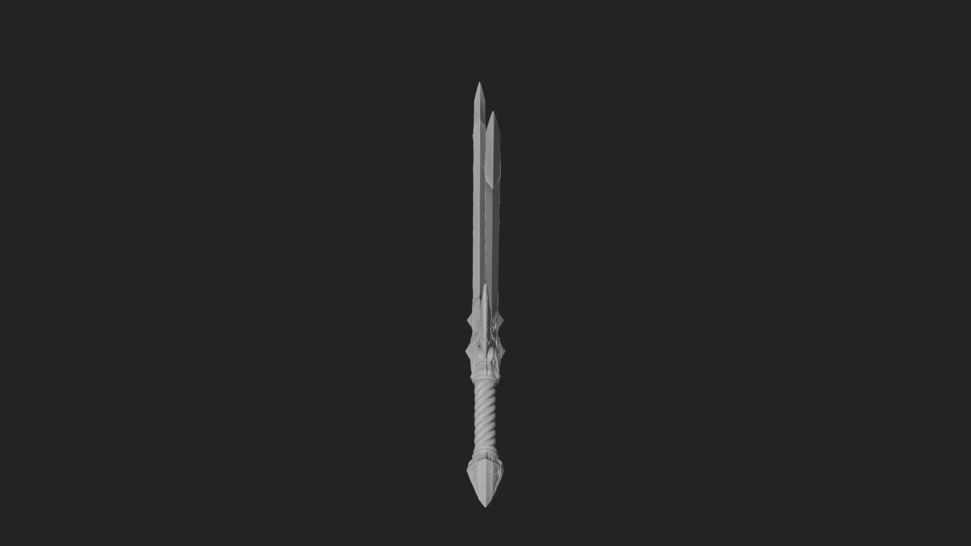 Winged Hilt Longsword Model Design 12 3D Print Model 3D Model