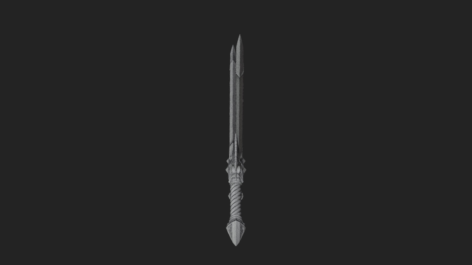 Winged Hilt Longsword Model Design 12 3D Print Model 3D Model