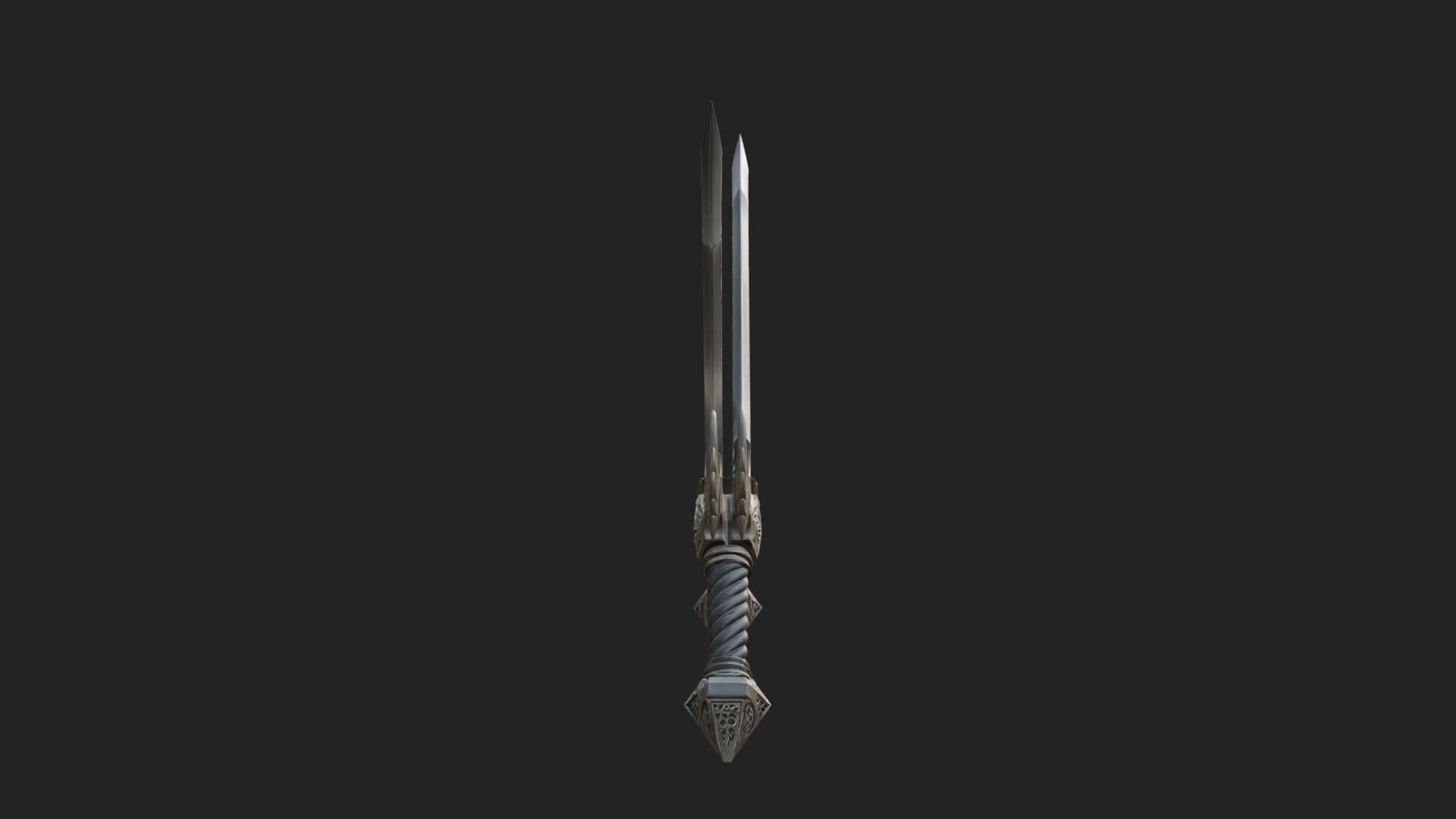 Winged Hilt Longsword Model Design 13 3D Print Model 3D Model