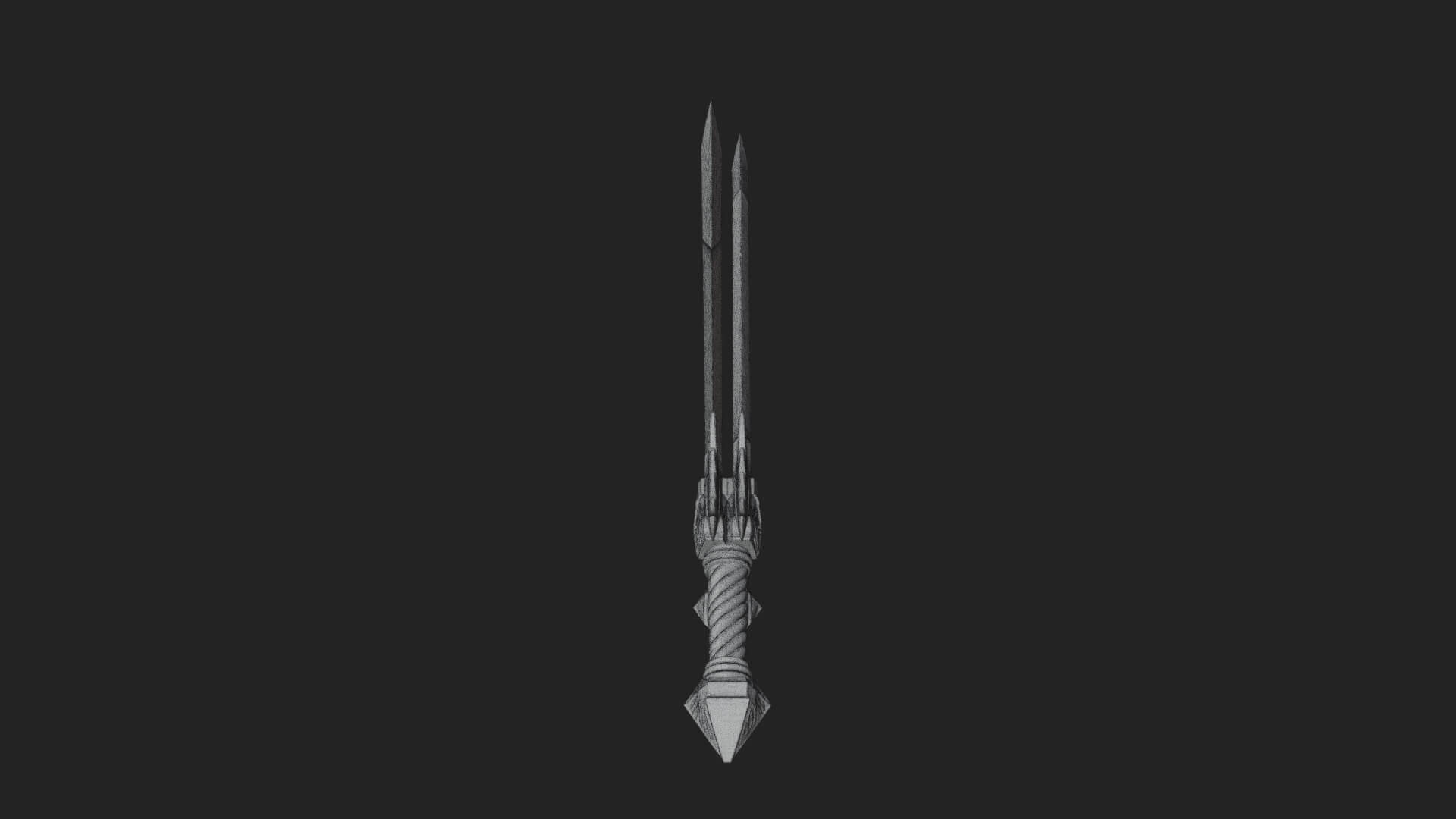 Winged Hilt Longsword Model Design 13 3D Print Model 3D Model