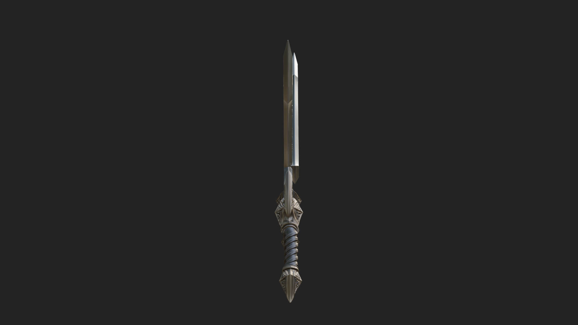Winged Hilt Longsword Model Design 14 3D Print Model 3D Model