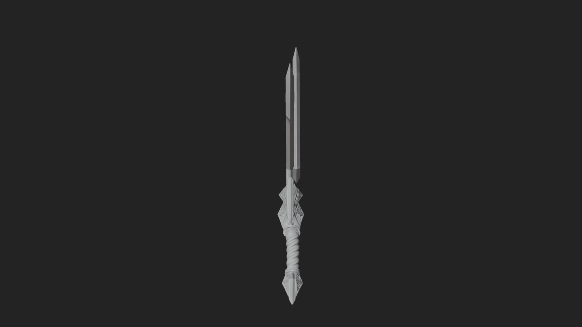 Winged Hilt Longsword Model Design 14 3D Print Model 3D Model