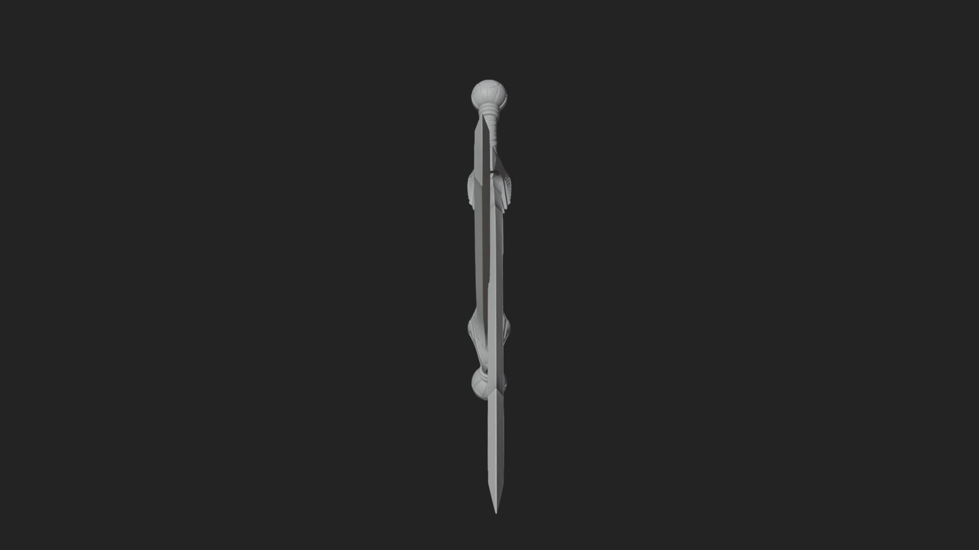 Winged Hilt Longsword Model Design 16 3D Print Model 3D Model