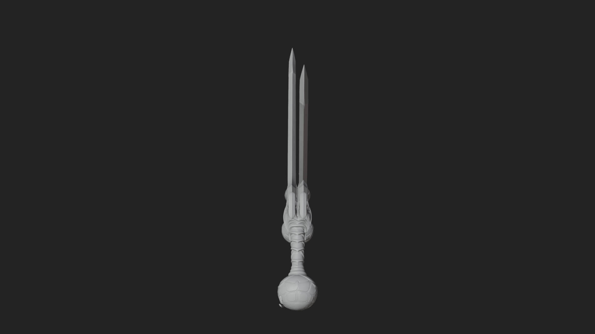 Winged Hilt Longsword Model Design 17 3D Print Model 3D Model