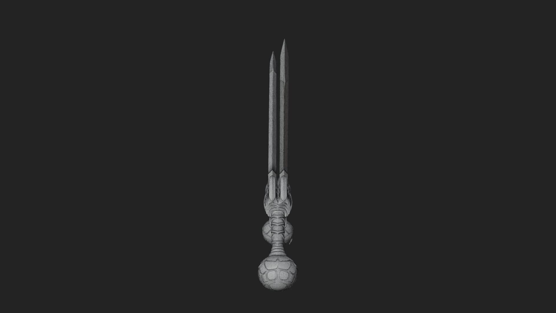 Winged Hilt Longsword Model Design 17 3D Print Model 3D Model