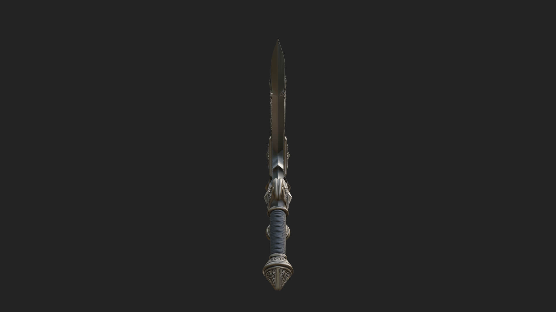Winged Hilt Longsword Model Design 3 3D Print Model 3D Model