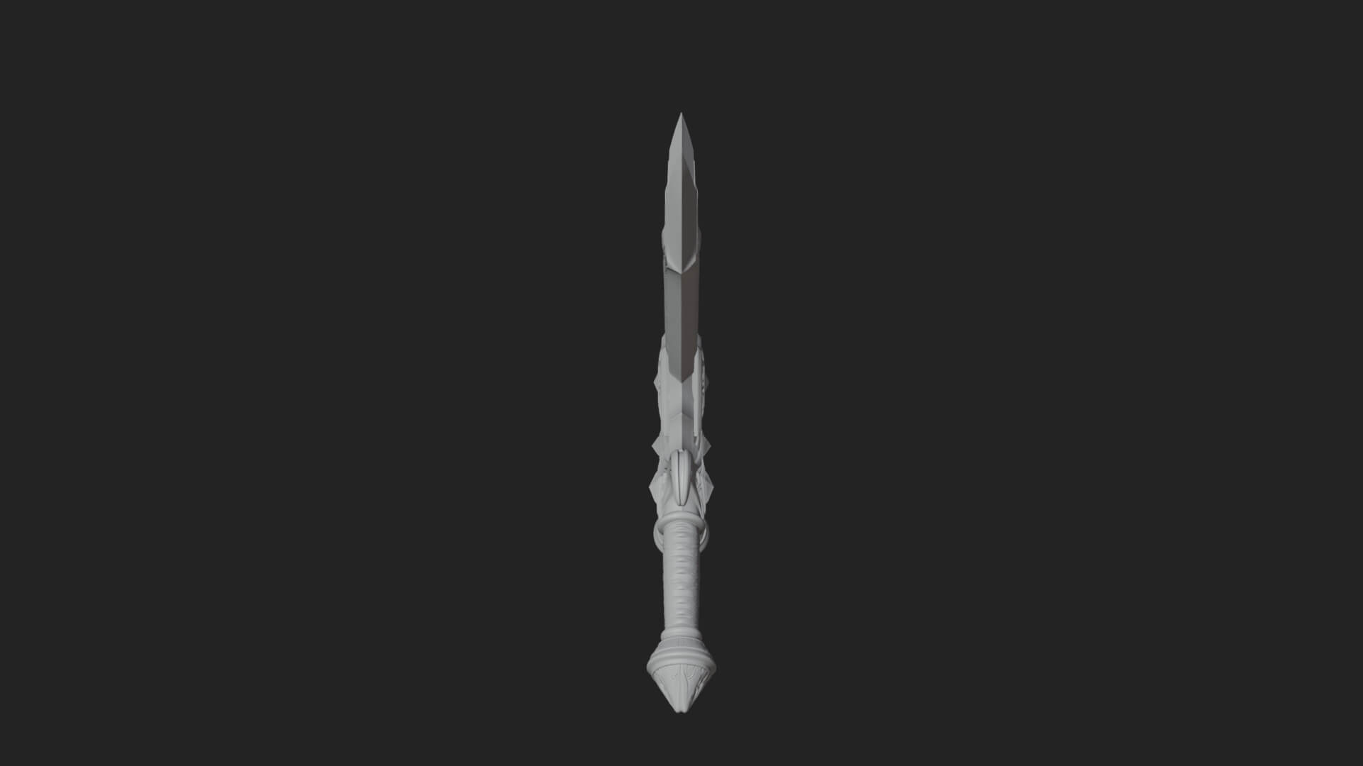 Winged Hilt Longsword Model Design 3 3D Print Model 3D Model